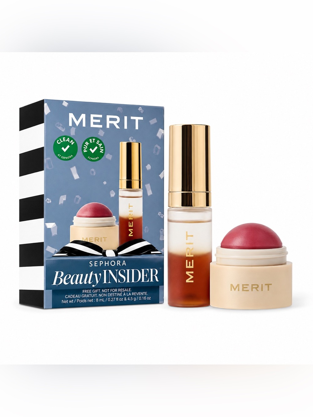 MERIT Beauty Insider Mini Set – Flush Balm Cheeky Great Skin Instant Glow Serum